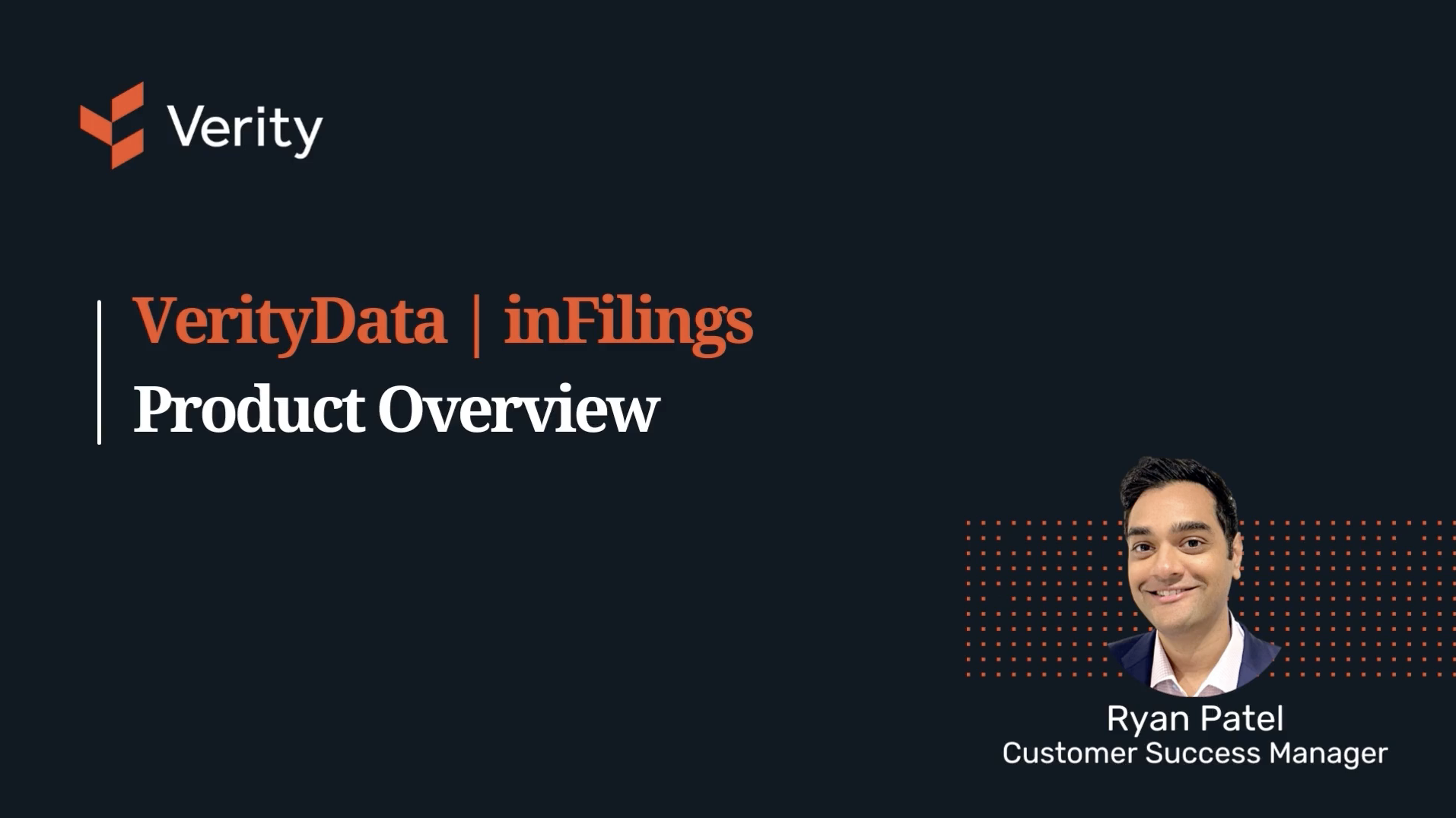 [WATCH] VerityData inFilings Overview Verity